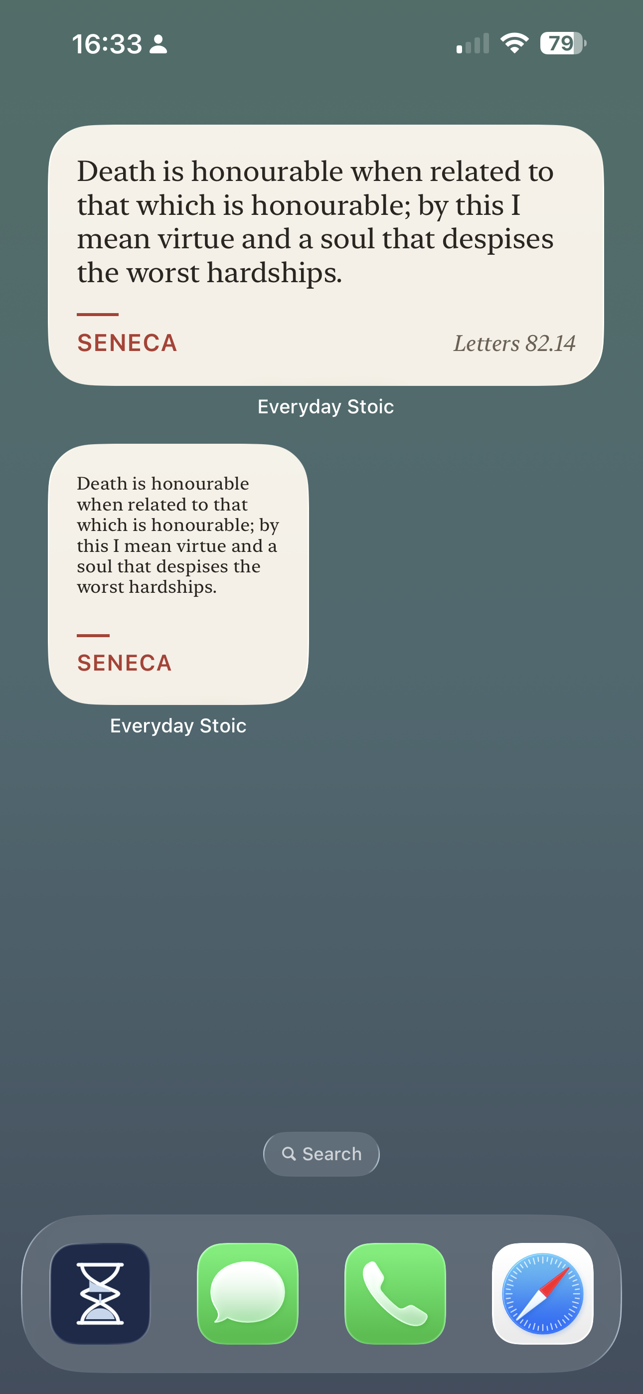 Everyday Stoic home screen widget